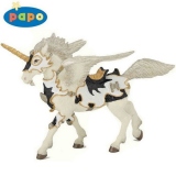 Pegasus unicorn alb-negru - Figurina Papo
