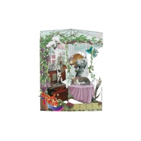 Felicitare 3D Swing Cards dinamica model-Pisici in sera