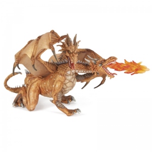 Dragon auriu cu 2 capete - Figurina Papo