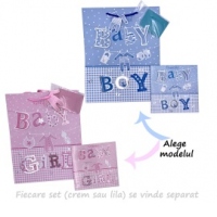 Punga pentru cadou nou-nascut fetita - set 5 in 1