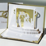 Felicitare 3D stil Origami-Nunta de aur