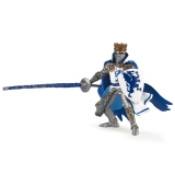 Figurina Papo - Rege cu blazon dragon (albastru)
