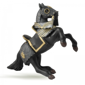 Figurina Papo - Cal negru in armura