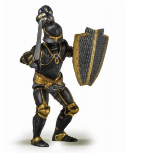 Figurina Papo - Cavaler in armura (negru)