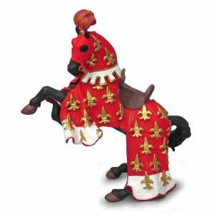 Figurina Papo - Calul printului Filip (rosu)