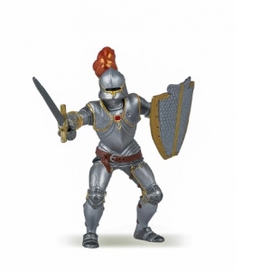 Figurina Papo - Cavaler in armura (rosu)