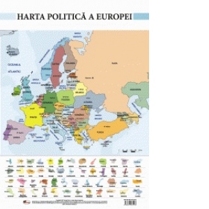 Harta politica a Europei. Plansa format A2