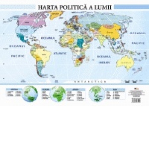 Harta politica a lumii. Plansa format A2