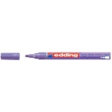 Marker permanent Edding 751,corp metalic, varf rotund, 1-2mm, violet