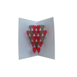 Felicitare 3D ORIGAMI - Xmas hearts