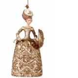 Aristocrata decorativa cu umbrela auriu 12 cm