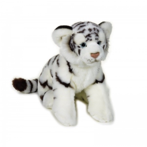 Jucarie din plus - Pui tigru alb mediu 30 cm