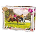 Puzzle 100 piese Gallop In The Meadow