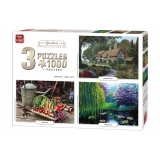 Puzzle 3x1000 piese Garden Collection