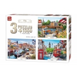 Puzzle 3x1000 piese City Collection