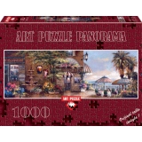 Puzzle 1000 piese Panoramic Cafe Walk II - JAMES LEE
