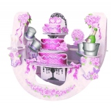 Felicitare 3D PopnRock - Tort roz