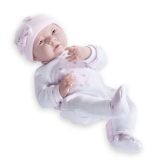 Jucarie bebe nou-nascut fetita costumas roz 38cm