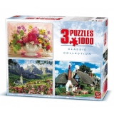 Puzzle 3x1000 piese-Hanul garii