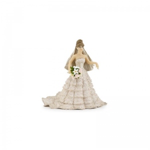 Figurina Papo - Mireasa cu rochie din dantela crem