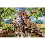 Puzzle 500 piese Leopard si pui