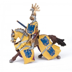 Calul cavalerului Godefroy albastru - Figurina Papo