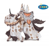 Cavalerul fluture si calul sau (alb) Set figurine Papo