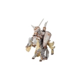 Set figurine Papo - Cavaler unicorn in armura argintie & cal