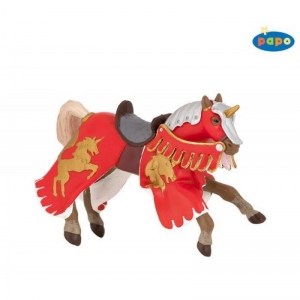 Cal cabrat cu unicorn (rosu) - Figurina Papo