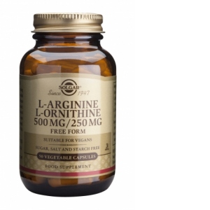 L-Arginine L-Ornithine 500/250mg 50 veg caps