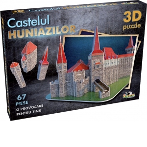 Puzzle 3D 67 piese Castelul Huniazilor