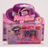 Figurina de catifea Kitty cu accesorii. Set mare. Aubrey
