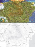 Tara mea si neamul meu. Harta pentru copii (fata)/Harta de contur Romania si Republica Moldova (verso)(600x470) fara sipci
