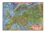 Harta Europei pentru copii (700x500mm), fara sipci
