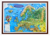 Europakarte fur kinder (Reliefkarte 3D-Format), 604x470mm