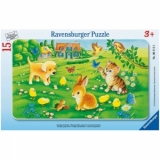 Puzzle animale dragalase, 15 piese