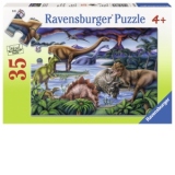 Puzzle Locul De Joaca Al Dinozaurilor, 35 Piese