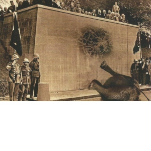 Vedere Zurich, 1946. Inaugurarea Monumentului dedicat caderii comice
