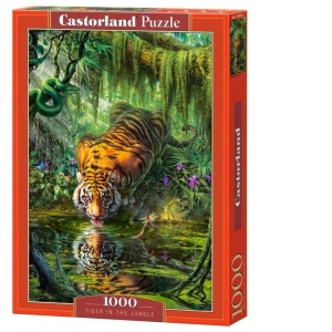 Puzzle Castorland 1000 piese Tigru in Jungla
