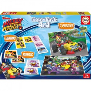 Puzzle 4 in 1 The SuperPack Mickey and the Roadster Racer 2 x 25 Piese