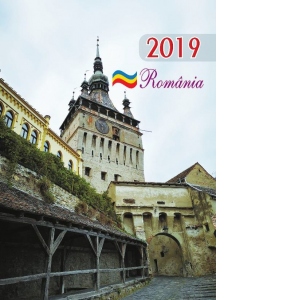 Calendar de perete ilustrat 2019 cu imagini din Romania