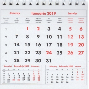 Maxi calendar de birou 2019