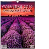 Calendar Splendorile naturii 2019 - format mare, de perete, spiralat, 12+1 file