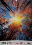 Calendar de perete Peisaje 2019 - format mare, spiralat, 6+1 file