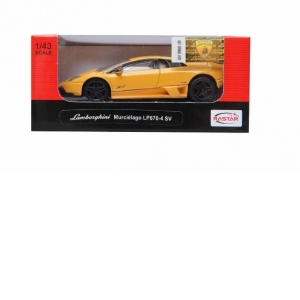 Masinuta Rastar Lamborghini Murcielago LP 670-4 SV 1:43, culoarea galben