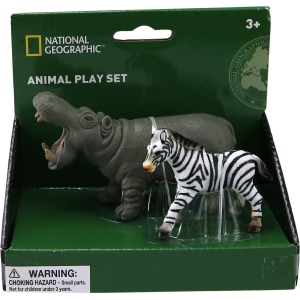 Set 2 figurine - Hipopotam si Zebra