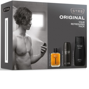 Set STR8, Original, Barbati: After Shave Lotiune, 50 ml + Deodorant Spray, 150 ml + Gel de Dus, 250 ml