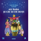 Ali Baba si cei 40 de hoti - carte de colorat cu povesti (format A4)