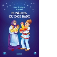 Punguta cu doi bani - carte de colorat cu povesti (format A4)