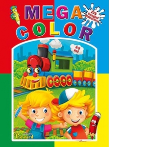 Mega Color, carte de colorat cu imagini distractive